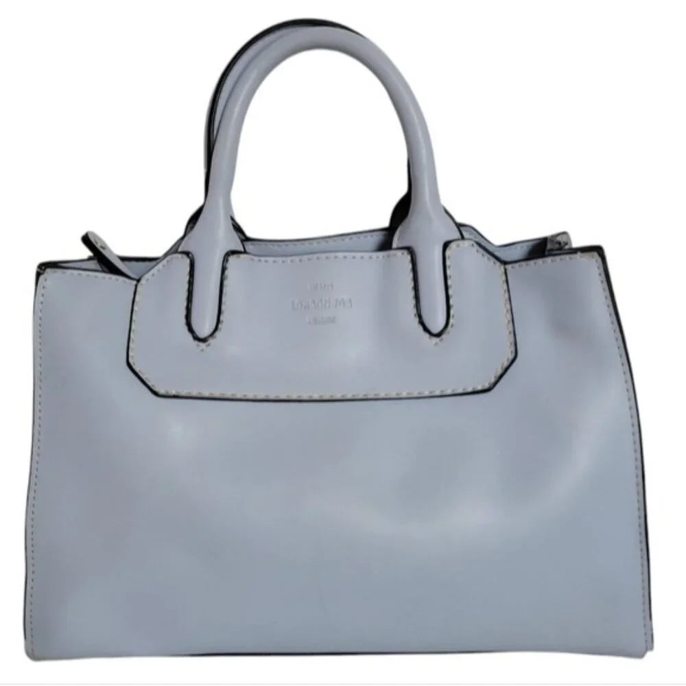 London Fog Belmont Azul Pascua Pequeño Leather Handle Bag Purse Women's Woman's